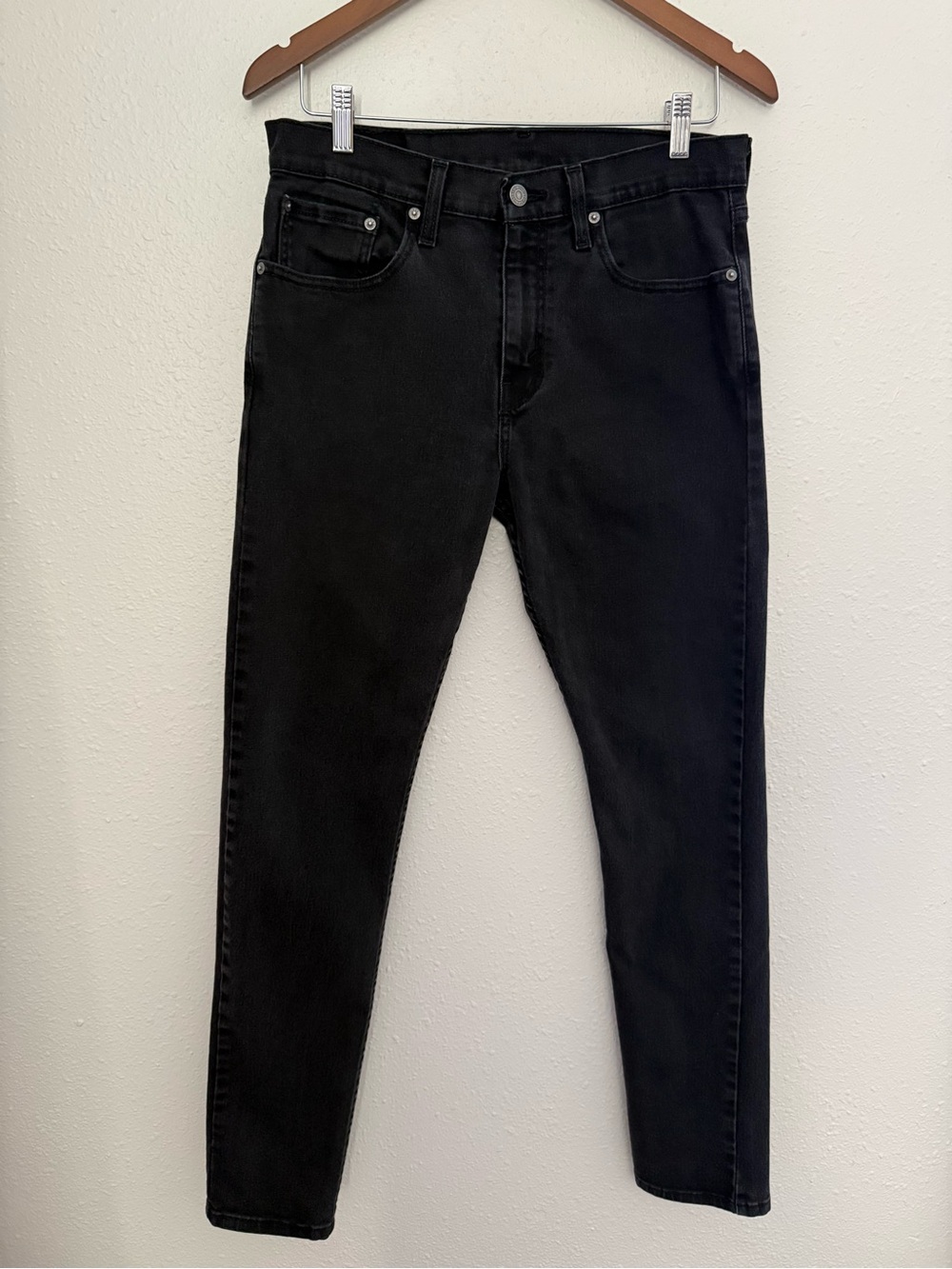 Levi’s 512 Slim Taper Black Jeans Men’s W31 L32 Washed Black Denim